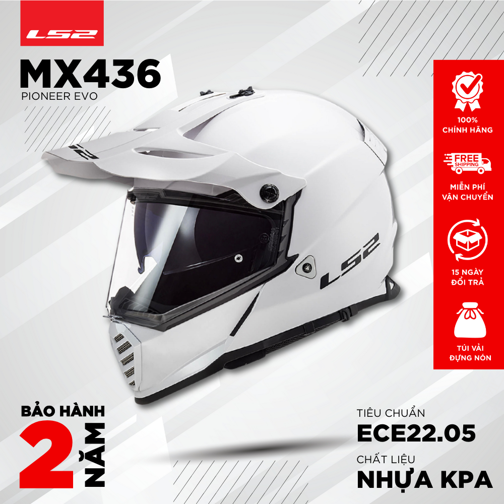 Locust Helmet LS2 MX436 Pioneer Evo Solid Color Two Goggles Standard ...