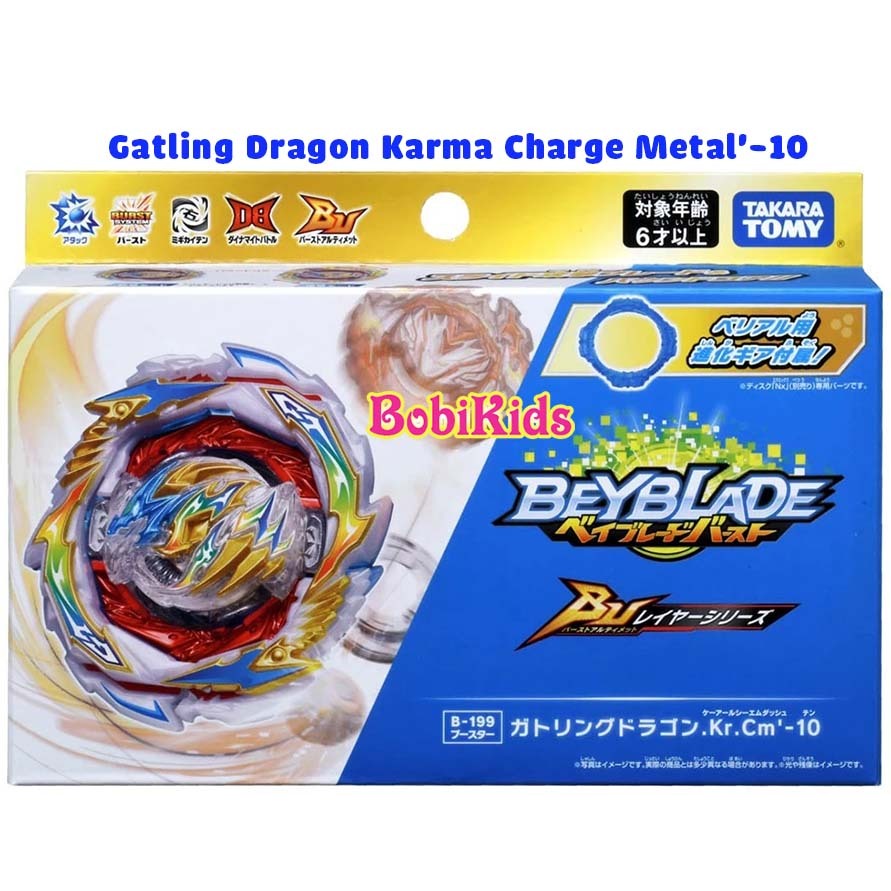 Beyblade Burst B-199 Gatling Dragon Karma Charge - Takara Tomy - Rainbow Métal/plastique - Neuf
