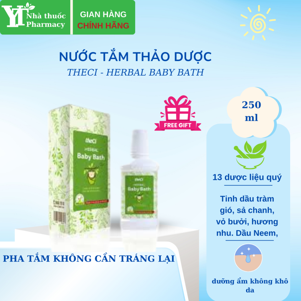 Theci herbal bath water for babies, no need to rinse, prevents heat ...