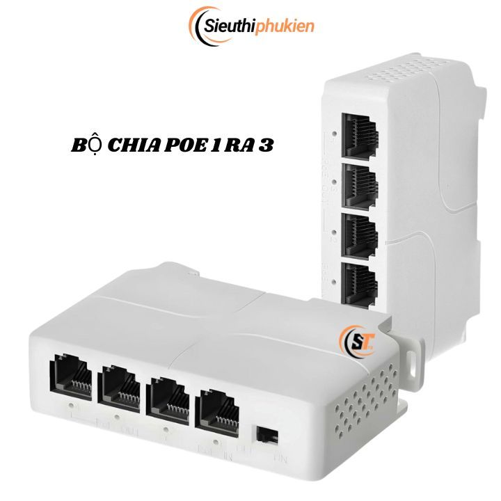 Poe Extender - POE 1 to 3 splitter, No need to plug in, get power from ...