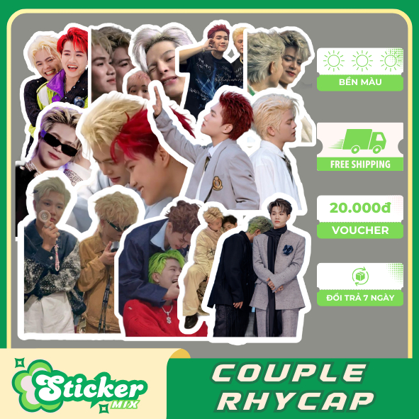 Set of 50 Couple Stickers RHYCAP Captain and Rhythm ATSH to decorate ...