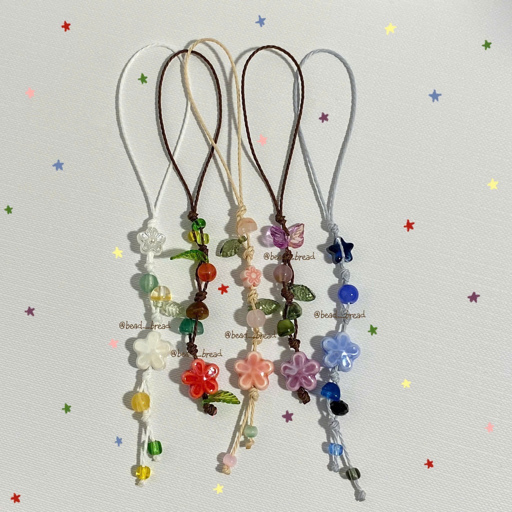[bead__bread] Ceramic flower keyring Ceramic flower keyring, ghibli ...