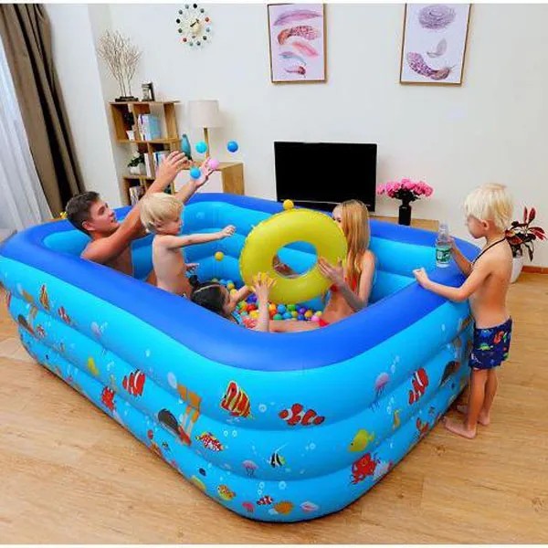 Baby Swimming Pool, 3-Tier Indoor Floating Pool for Children, Thick and ...