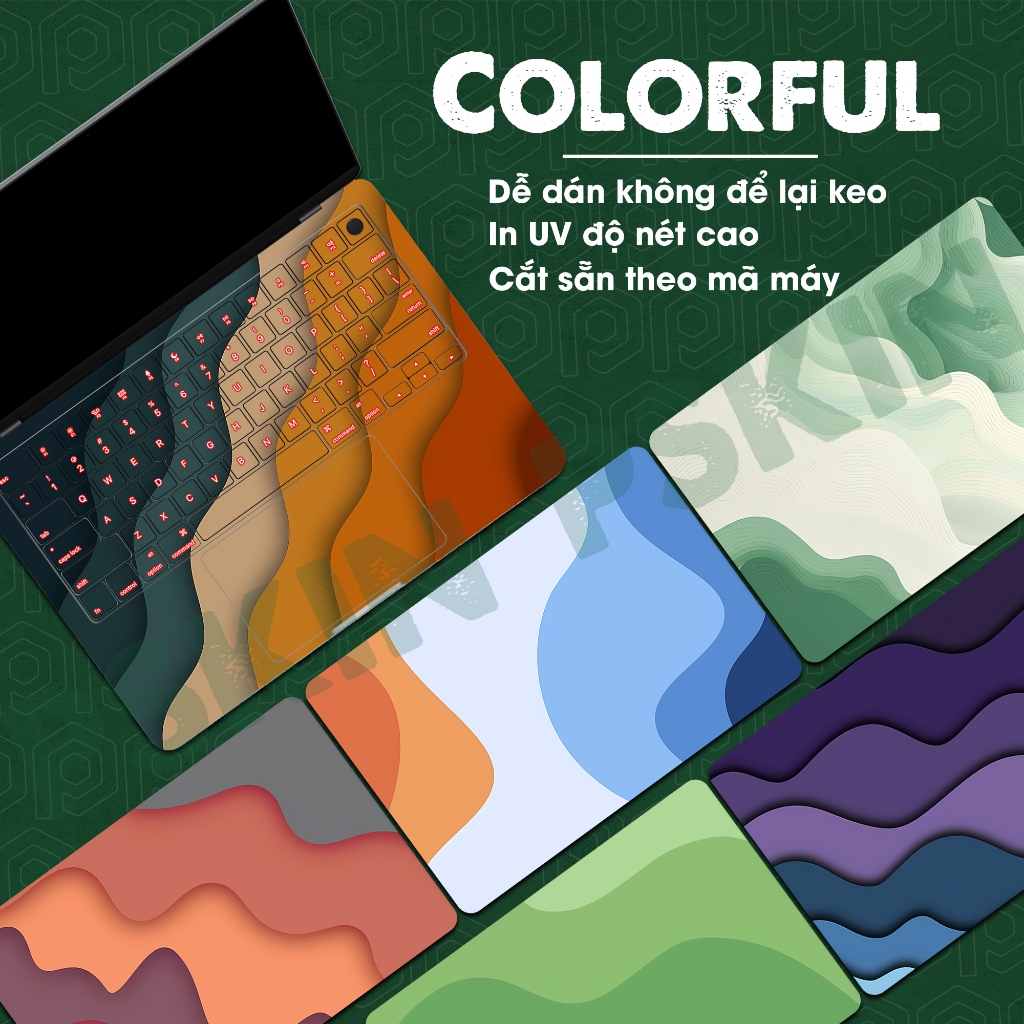 Colorful Laptop stickers for Dell, Hp, Asus, Lenovo, Acer, MSI, Surface ...