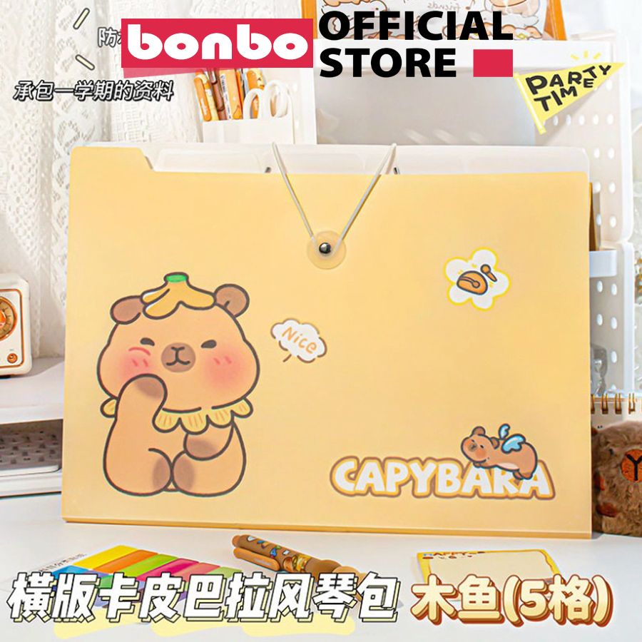 Capybara Extra Studybag 5 Compartments Cute Cartoon Document Bag A4 ...