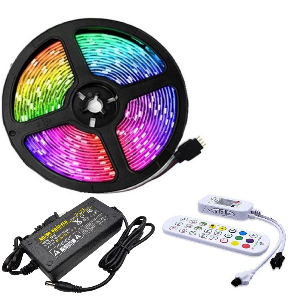 5 meter 5050RGB 300 bulb led sticker set for bluetooth control + phone ...