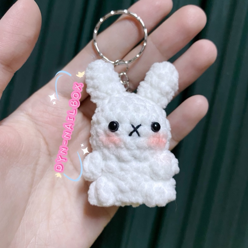 Mini wool rabbit keychain (Real photo) | Shopee Malaysia