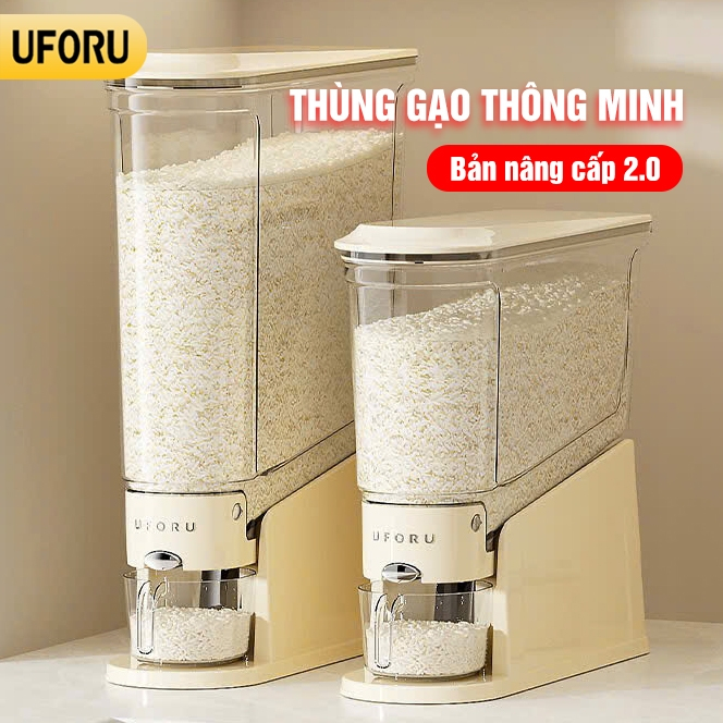 UFORU smart rice bin upgraded version with 2.0 automatic rice push ...