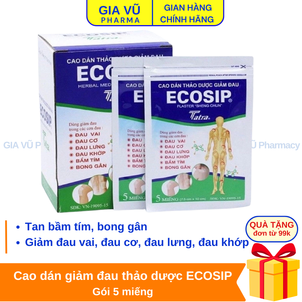 Ecosip Herbal Pain Relief Patch Box of 20 Pieces | Shopee Malaysia
