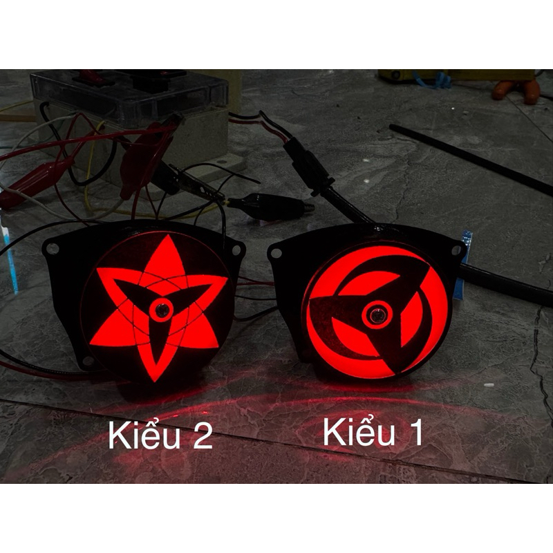 2.0 inch red led sharingan rotating eye and white led 3d ring (1 piece ...