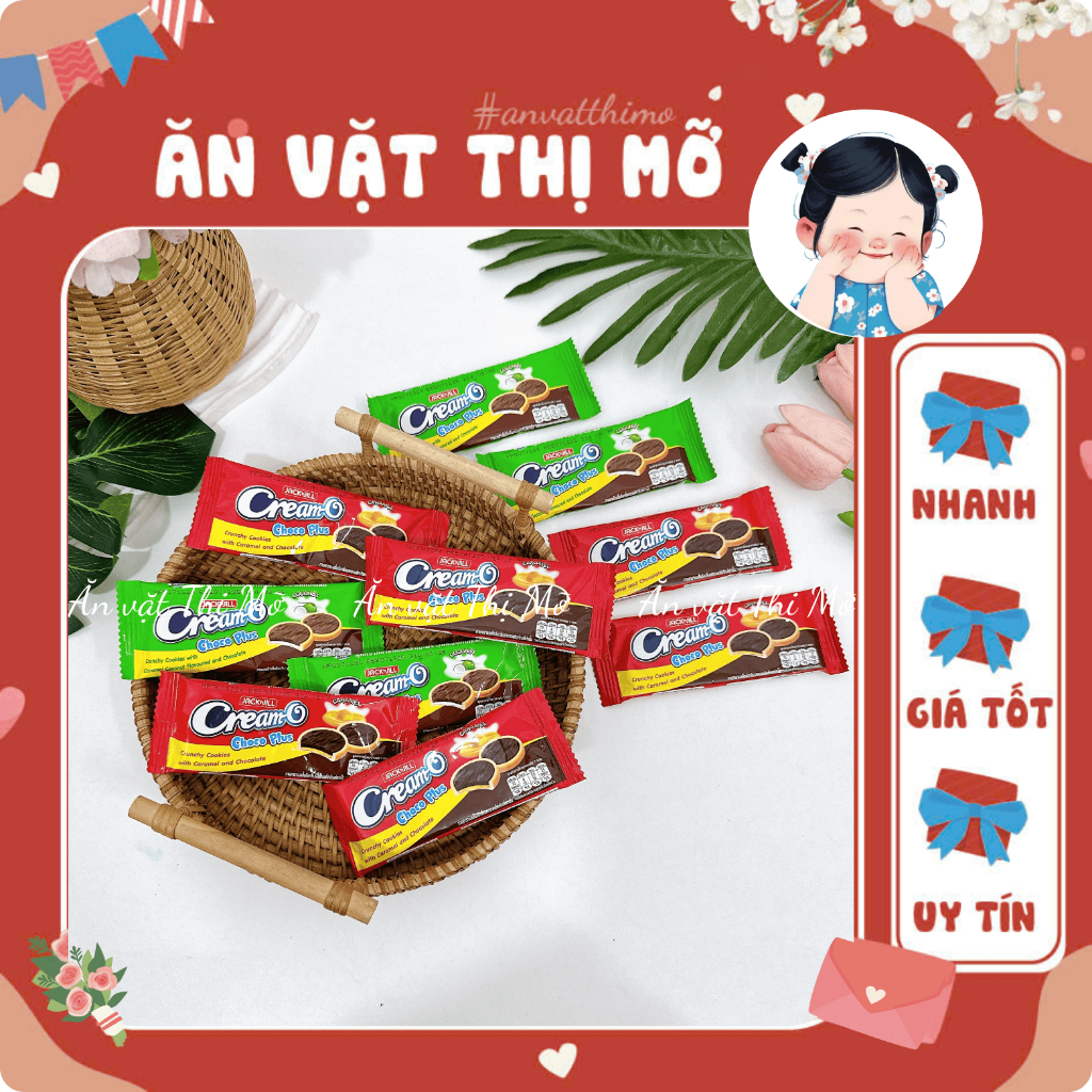 CREAM O Thai Choco Plus JACK&JILL Cookies, Multi-Flavored Chocolate ...