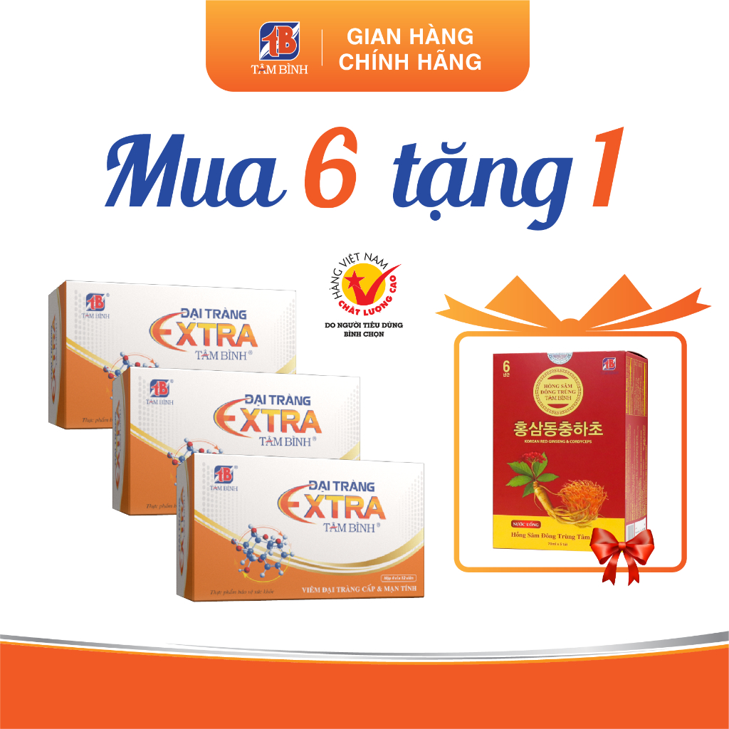 [Combo 6 get 1 free] Colon Extra Tam Binh, helps reduce symptoms of ...