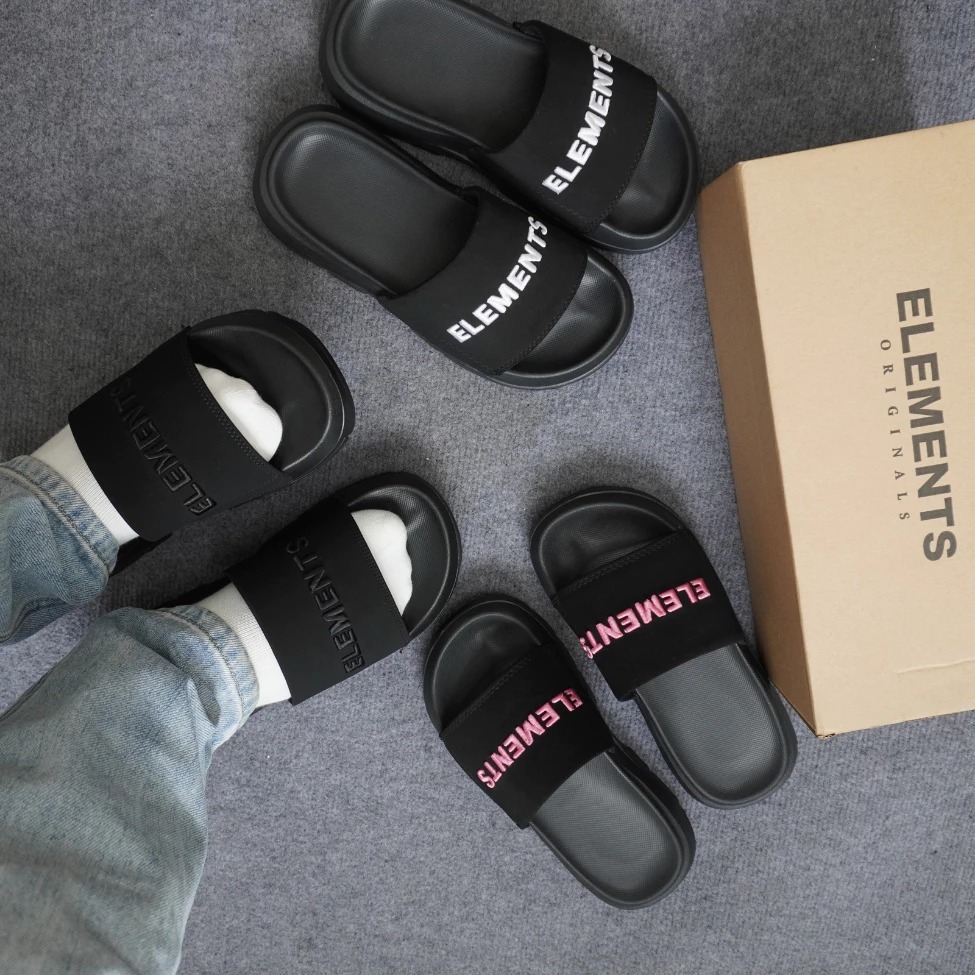 Elements Silde Chunky sandals with embroidered letters for men and ...