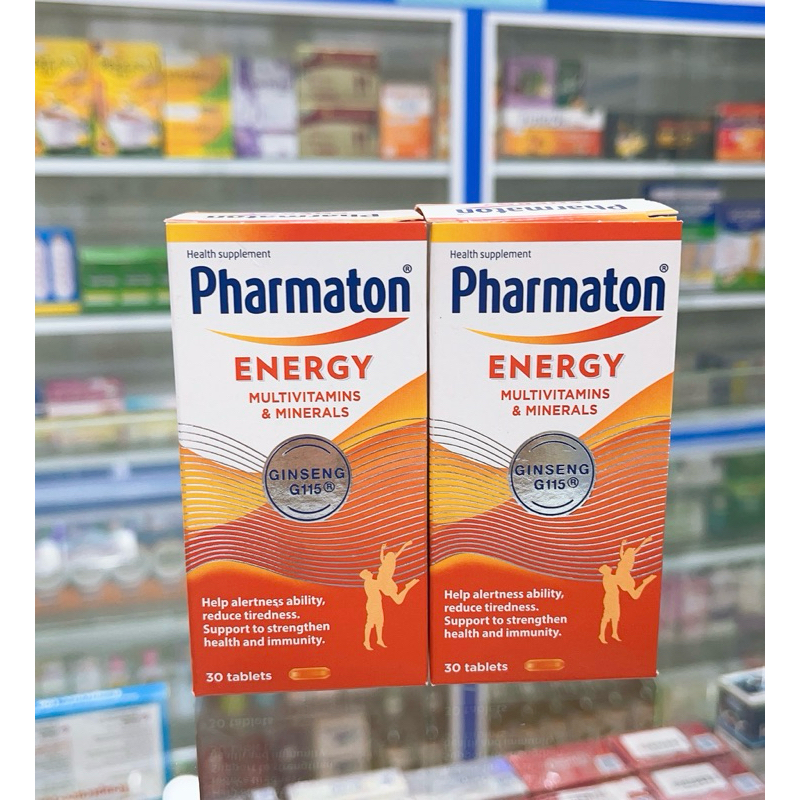 Pharmaton vitamin supplement to reduce fatigue, box of 30 tablets ...