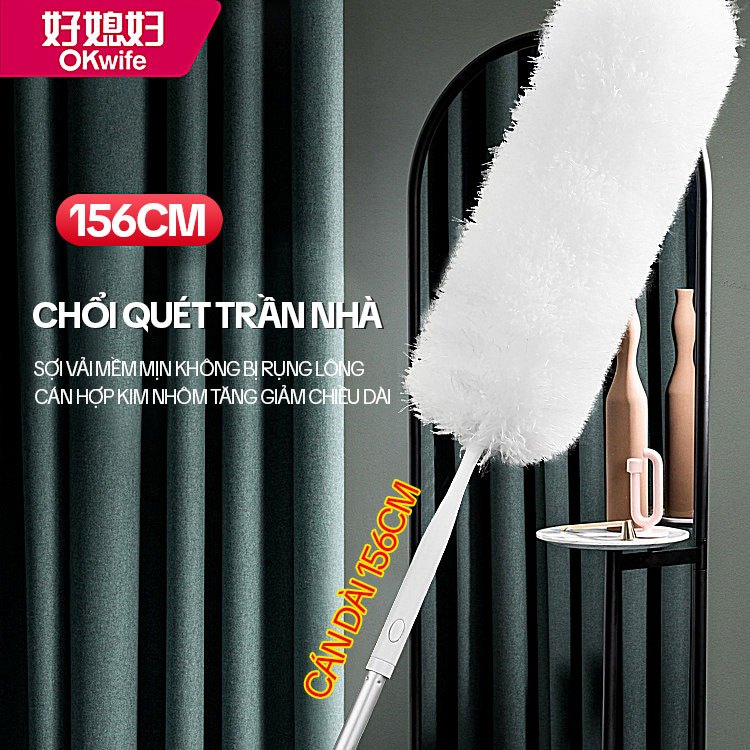 OKwife HD-7823A-40 Ceiling Brush, Multi-Purpose Spider Web Sweeper ...
