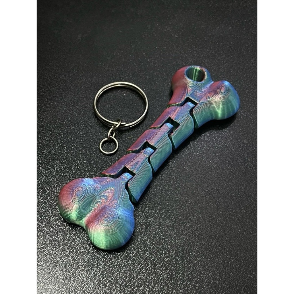 3D Printed Keychain - Dinosaur Bone Attached to Keychain - PLA 3D ...