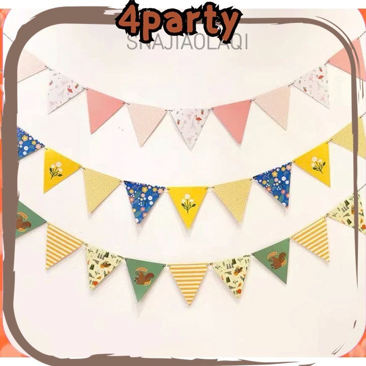Triangular flag strings Many beautiful and colorful birthday ...