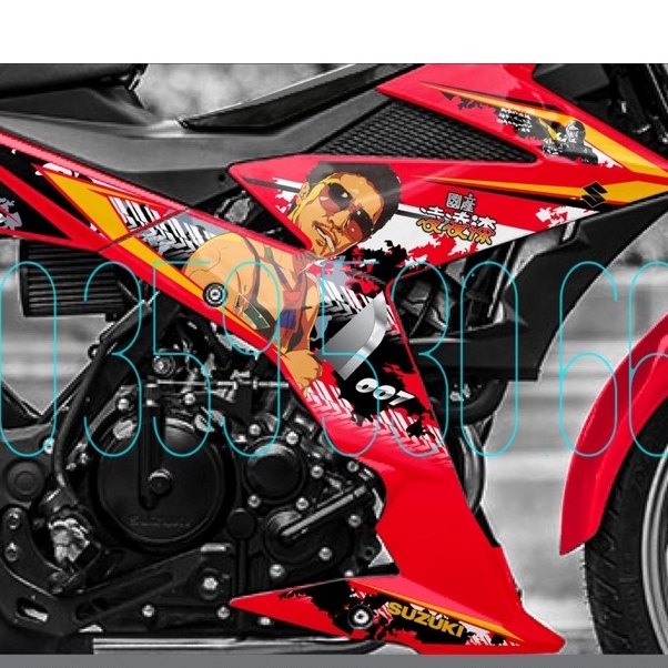 Satria red car decal - National Product 007 - Chau Tinh Tri is ...