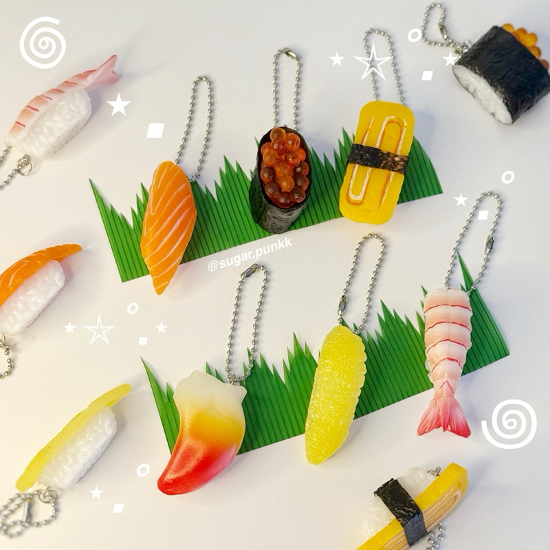 SUSHI KEYCHAIN & NIGIRI SIMULATION JAPANESE FOOD // SUSHI & NIGIRI ...