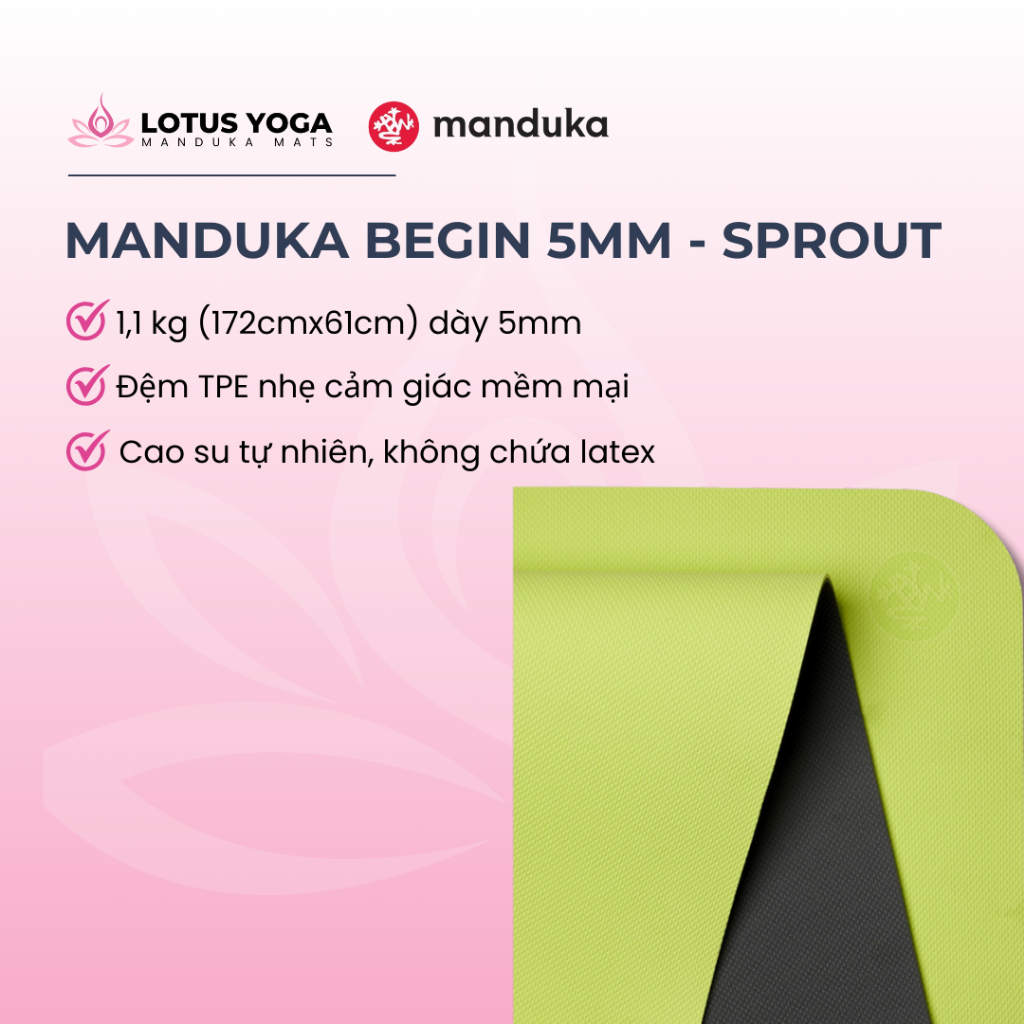 Manduka BEGIN 5MM Yoga Mat - SPROUT | Shopee Malaysia