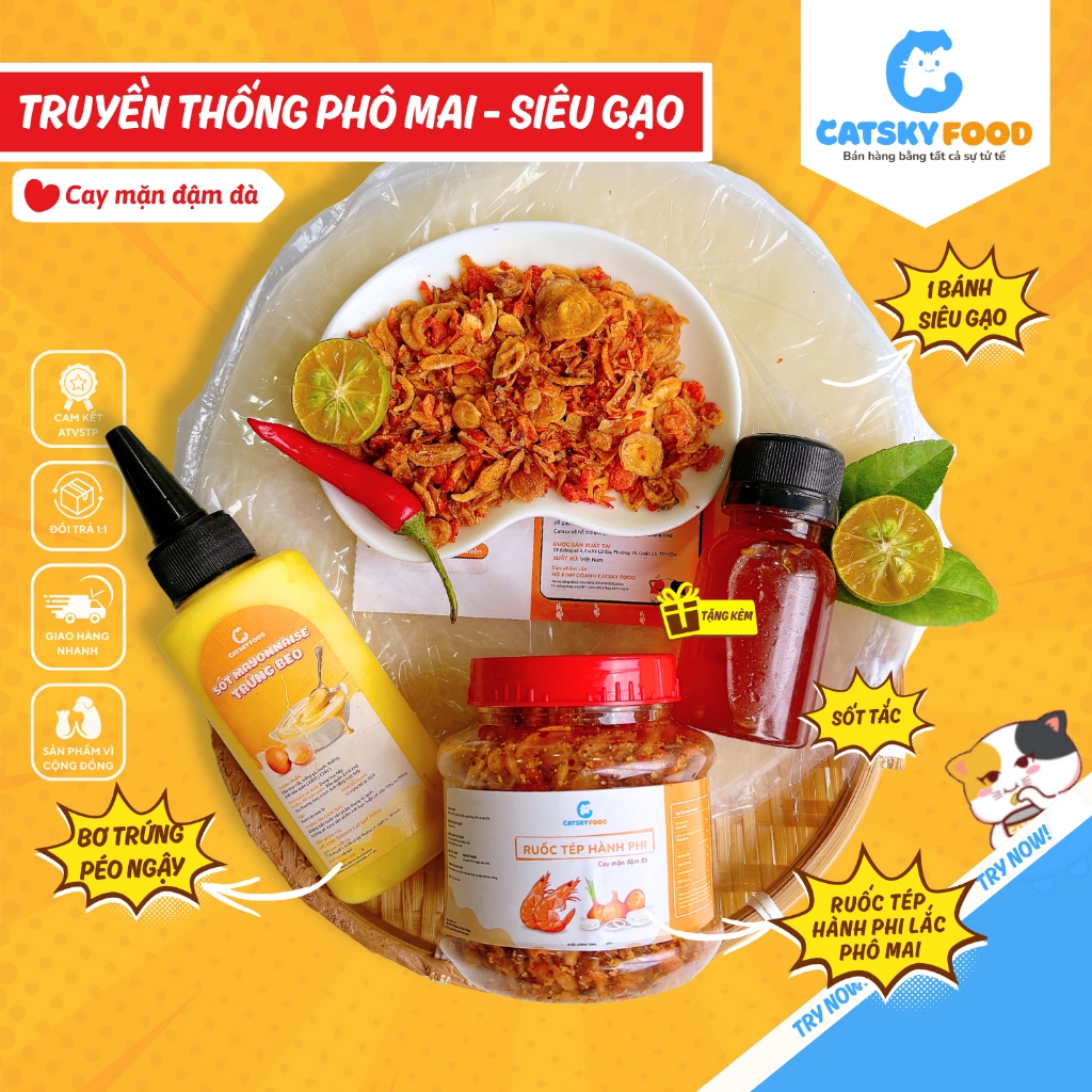 CATSKY FOOD cheese-dried rice paper snack rice paper COMBO - CHEESE ...