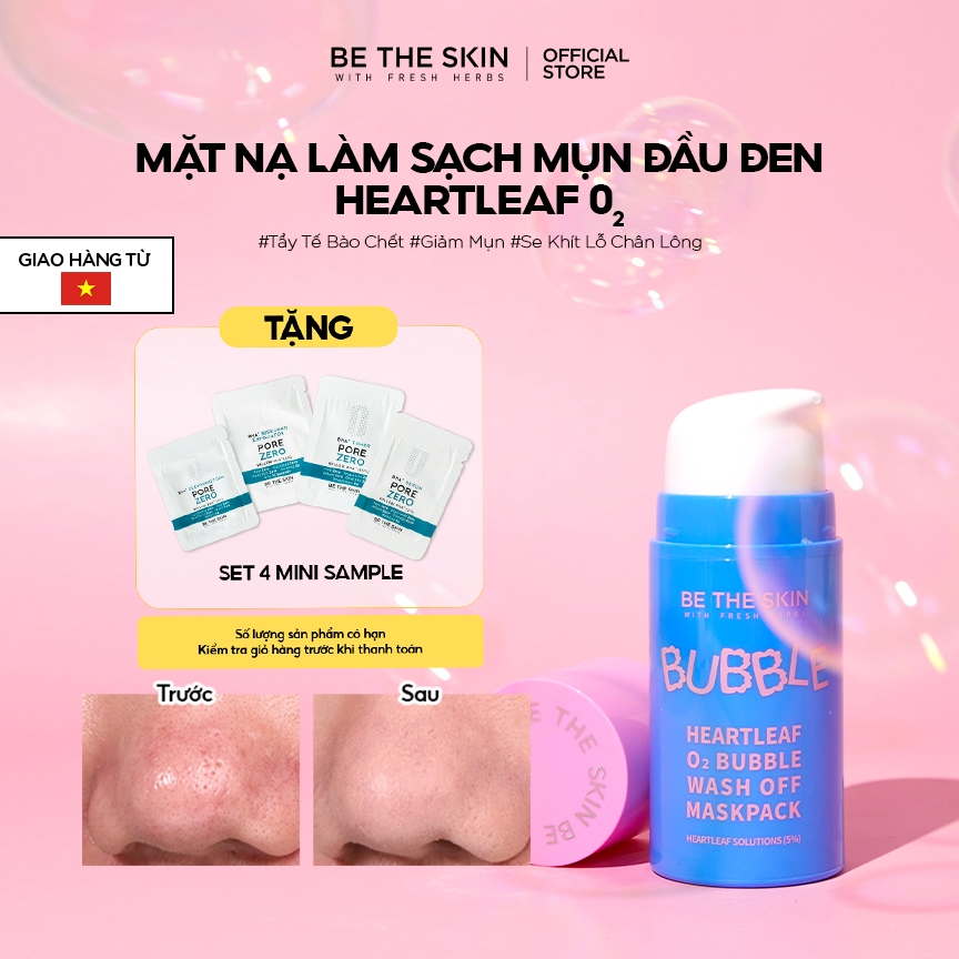 Be The Skin Heartleaf O2 Bubble Wash Off Maskpack 50g | Shopee Malaysia