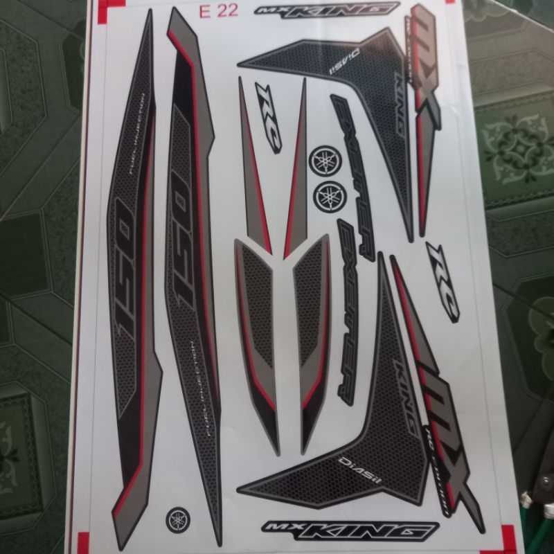 Removable sticker for ex 150 mxking black and silver | Shopee Malaysia