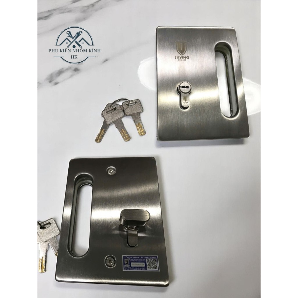Tempered glass door lock, instant lock with 2-wing and 1-wing recessed ...