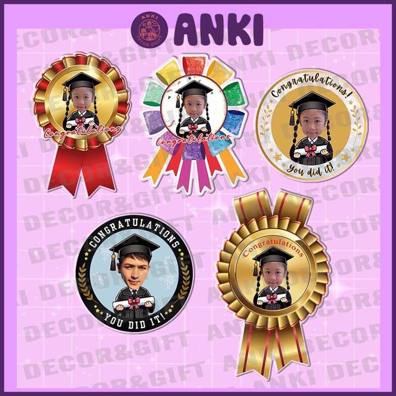 Badges, graduation pins, graduation congratulation badges made of ...