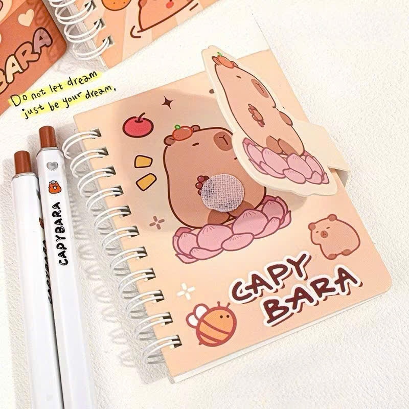 XO Capybara spring notebook, A7 paper size, embossed cover for children ...