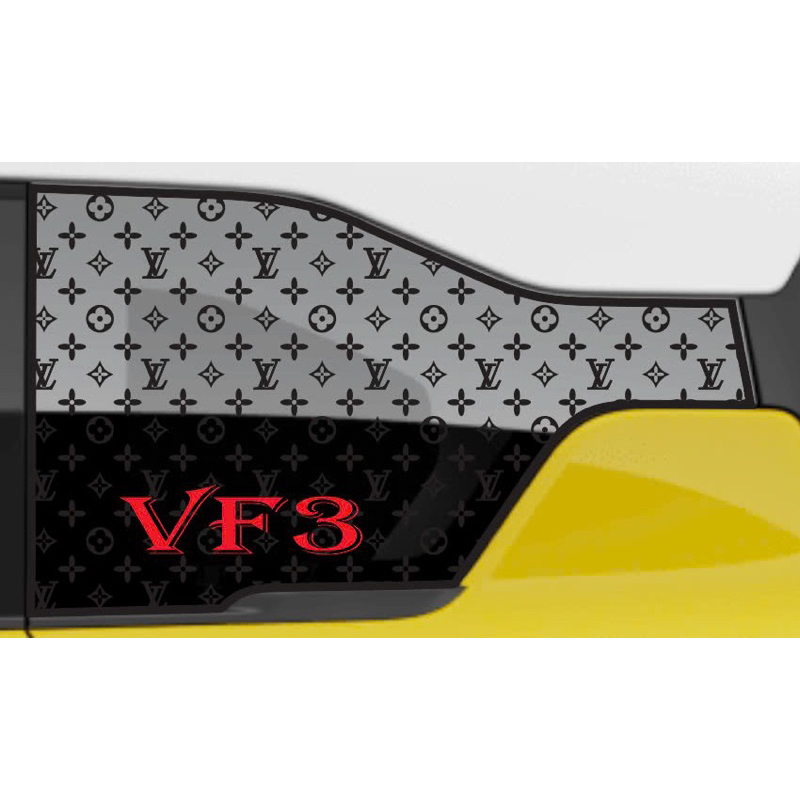 VF3 LV decal and honeycomb on car side glass to create a unique mark ...