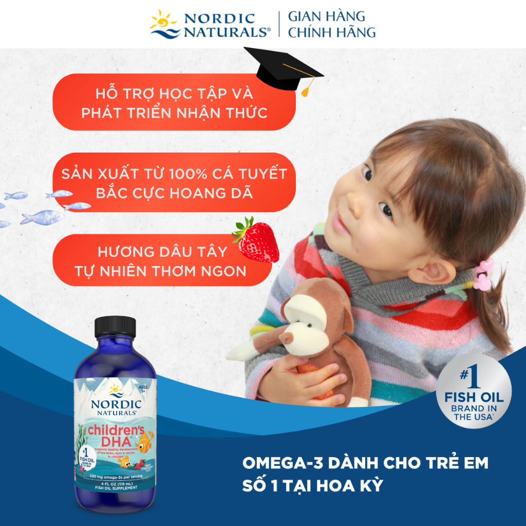 Nordic Naturals Children DHA Liquid Omega 3 Fish Oil Syrup (119ml ...