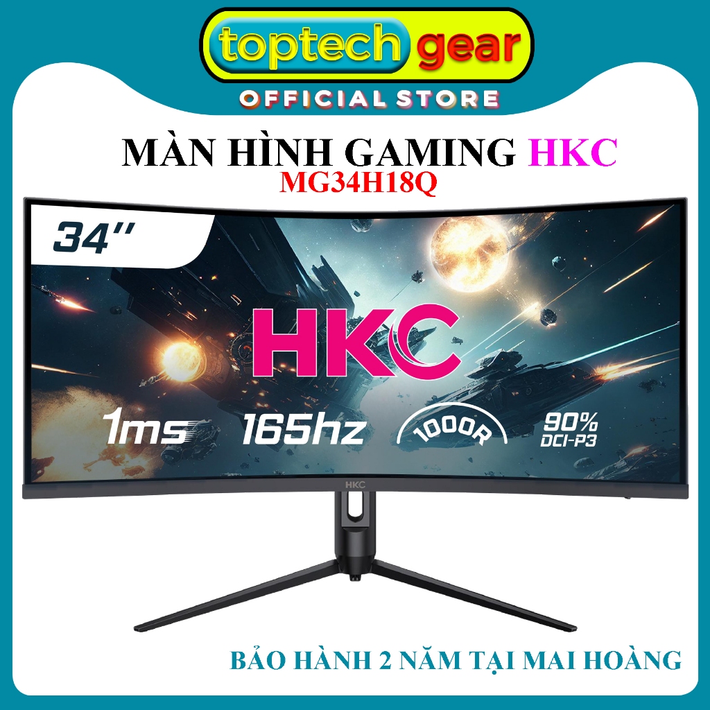 HKC MG34H18Q WQHD 34 Inch Curved Monitor, 165Hz, 1000R – SHOULDER ...