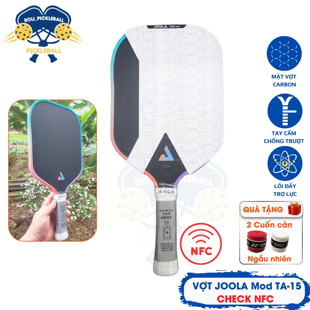 Joola Mod TA -15 Chroma NFC pickleball racket, rough surface with power ...