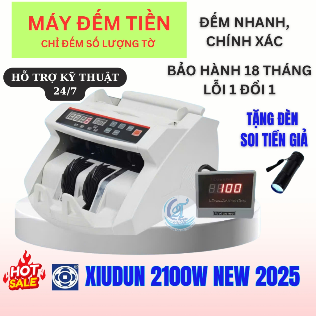 Xiudun 2100W mini money counter, with removable screen, compact, with ...
