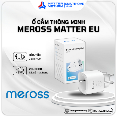 Meross Matter Smart Socket - Remote Control, Matter Compatible ...