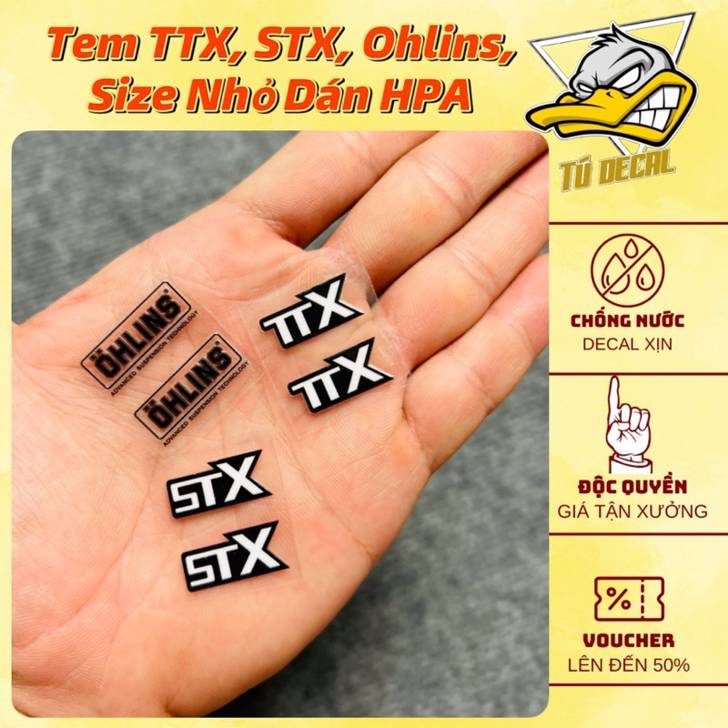 Ohlins, STX, TTX Small Size Logo Sticker Peel Off Seal In HPA Stickers ...