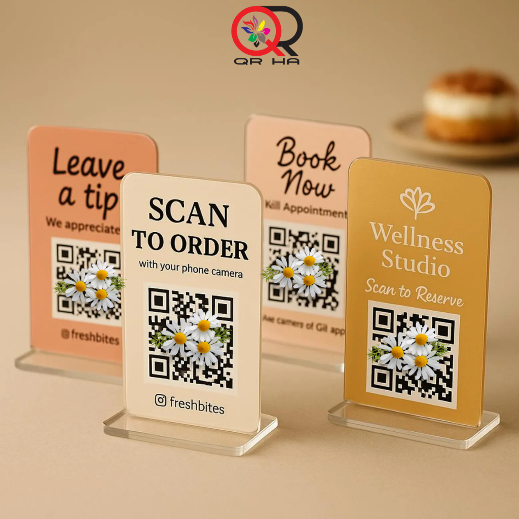 QR code scanning board made of high quality mica, designed upon request ...
