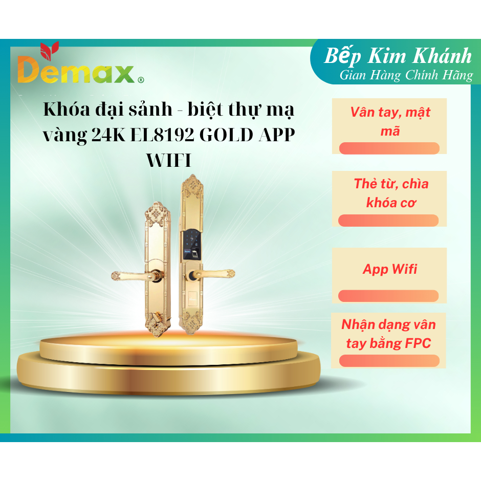 Hall lock - GOLD-plated villa EL8192 GOLD APP WIFI | Shopee Malaysia