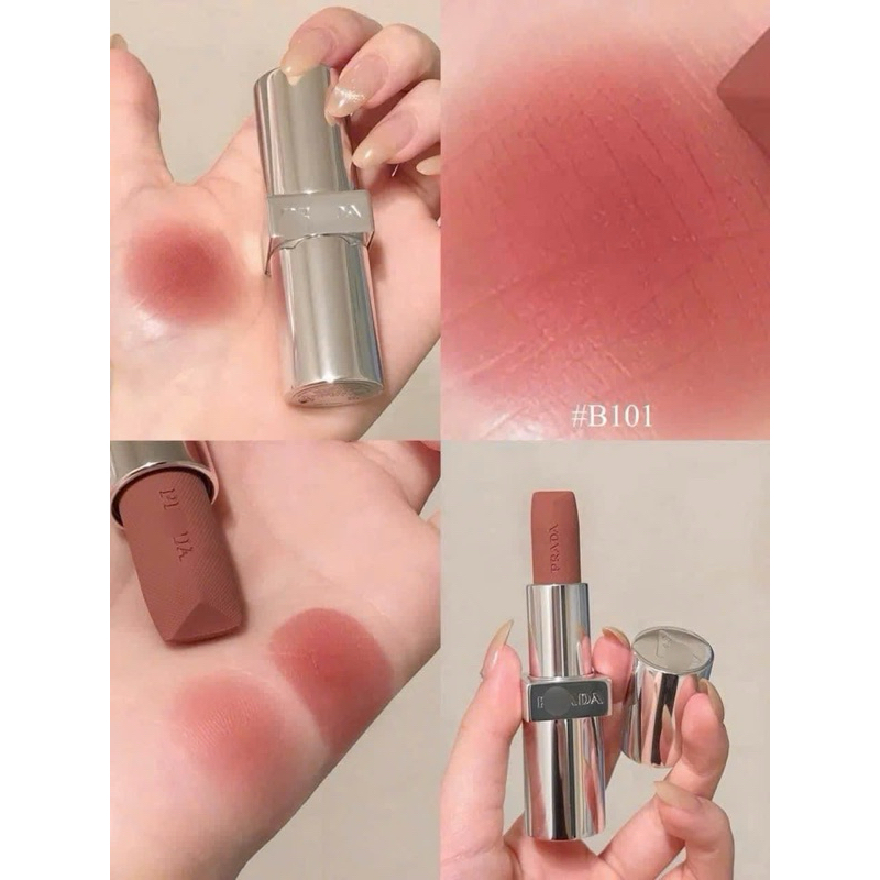 (Auth Prada Lipstick Color B101 earthy pink - Fullbox 3.8gram | Shopee ...