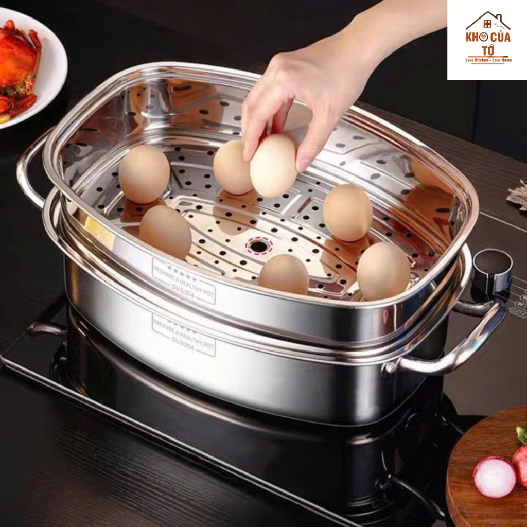 304 stainless steel 2-layer fish steamer, 2-layer steamer to steam ...