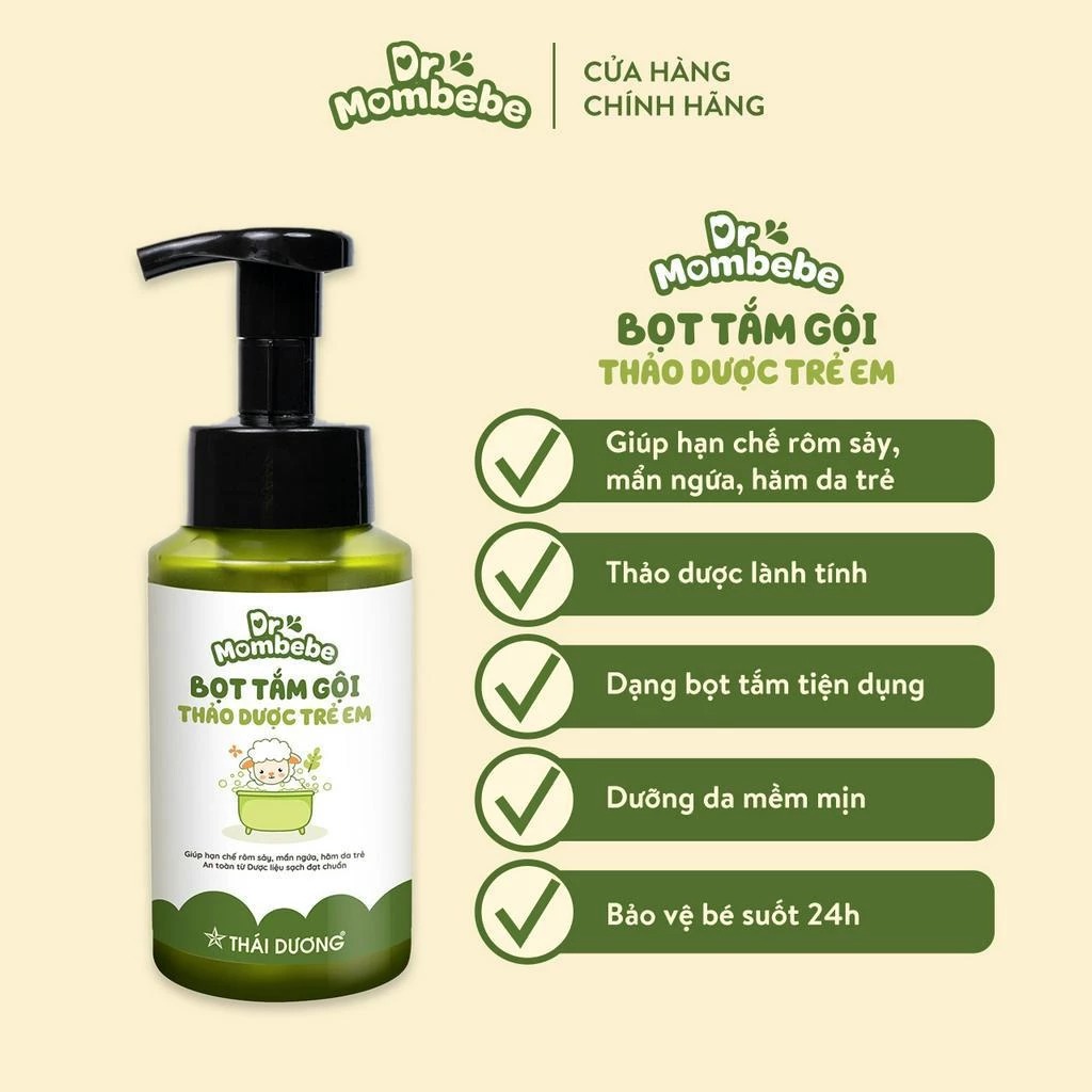 Dr Mombebe herbal baby shampoo foam cleans and cools baby's skin ...