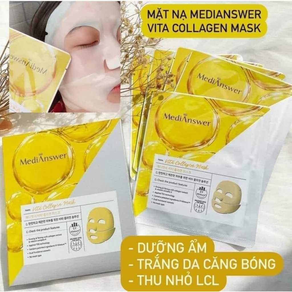 MediAnswer Vita Collagen Mask Whitening, Rejuvenating, Anti-Aging Gold ...
