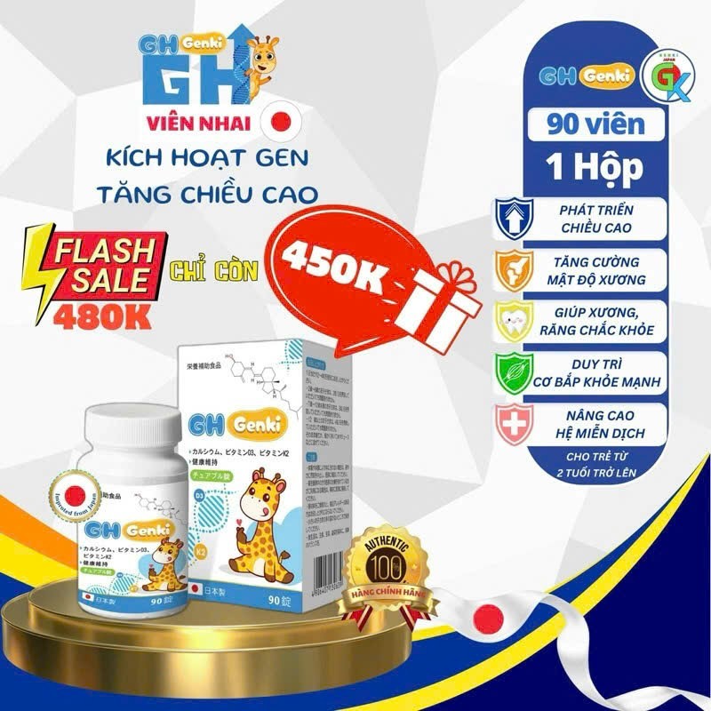 Gh Genki - Japanese Height Increasing Gene Activation Chewable Tablets ...