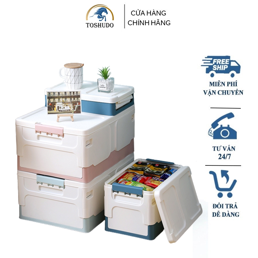 Foldable storage box for car trunk and indoor storage that can be ...