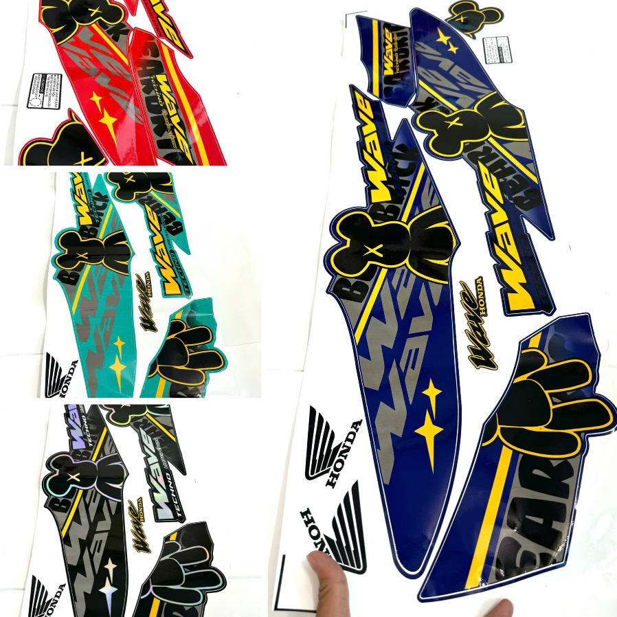 Wave Alpha 100 and 50cc Bearbrick model car sticker, 4-layer waterproof ...