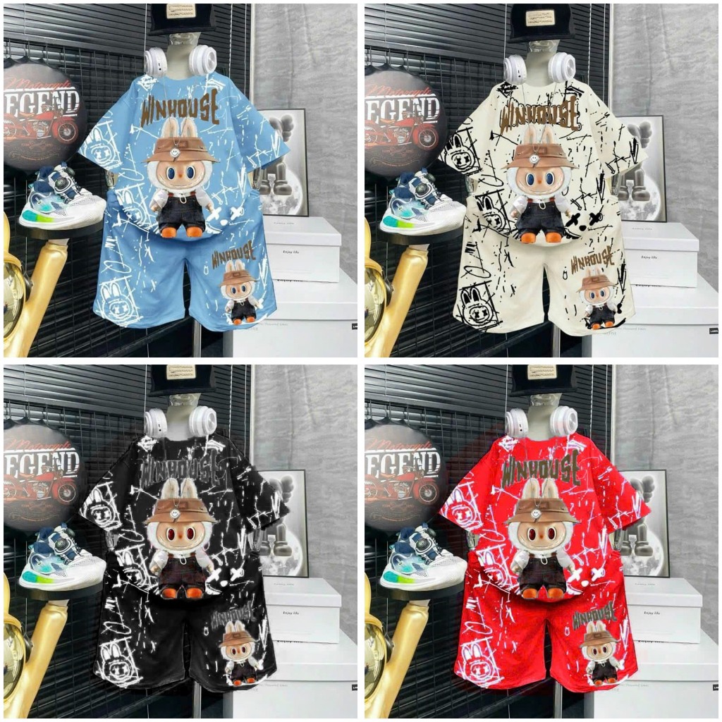 LABUBU Clothing Set for boys, cool elastic fabric, good elasticity ...