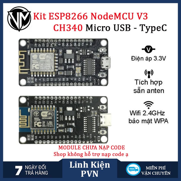NodeMcu Lua WIFI V3 ESP8266 CH340 Circuit - NO CODE RECHARGE | Shopee ...