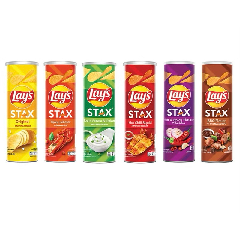 Lays Stax Potato Snack Can of All Flavors 100g | Shopee Malaysia