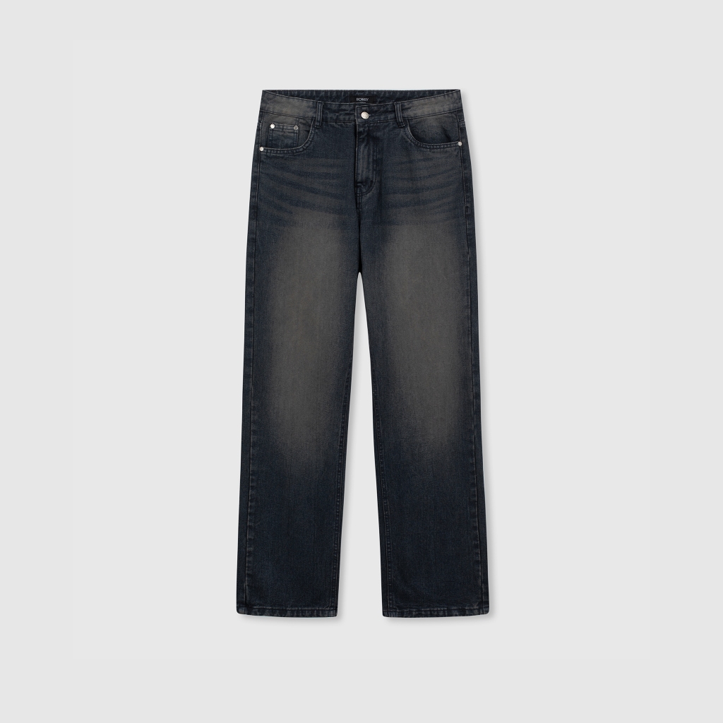 ROWAY Denim cotton men's jeans, RELAXED FIT | Blue Dark | Shopee Malaysia